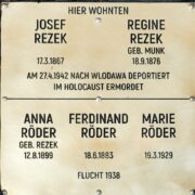 Steine der Erinnerung - Fam. Rezek & Röder